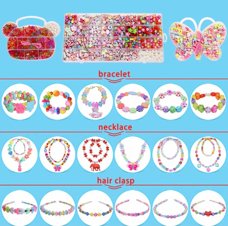 Cartoon Design Handmade Beaded Toys Set, Set For Girls Bracelet Necklace, Jewellery Making Beads Kit Cartoon Design Handmade Beaded Toys Set, Set For Girls Bracelet Necklace, Jewellery Making Beads Kit